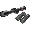 Burris Eliminator 6 Laser Rangefinding Rifle Scope 4-20x 52mm X177 Reticle Matte Black with Signature HD Binoculars 10x 42 - Burris