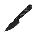 Kizer Harpoon Mini Fixed Blade Knife 3" Drop Point CPM-3V Black Blade G-10 Handle Multicolor - Kizer