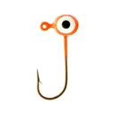 Mr. Crappie Teen-Zee Sausage Head 1/64oz Football Jighead Flourescent Orange - Mr. Crappie
