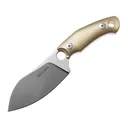 GiantMouse GMF1-XL Fixed Blade Knife 3.47" Drop Point ELMAX Satin Blade Brass Handle - Giantmouse