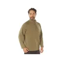 Rothco Men's Grid Fleece Quarter Zip Shirt Coyote Brown 2XL - Rothco