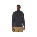Rothco Men's Grid Fleece Quarter Zip Shirt Midnight Navy Blue Large - Rothco
