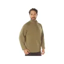Rothco Men's Grid Fleece Quarter Zip Shirt Coyote Brown XL - Rothco
