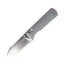 Vosteed Vombat Pocket Knife 2.92" Drop Point Bohler M390 Satin Blade Aluminum Handle Gray - Vosteed