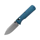 Vosteed Vombat Pocket Knife 2.92" Drop Point Bohler M390 Stonewashed Blade Aluminum Handle Blue - Vosteed