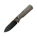 Vosteed Vombat Pocket Knife 2.92" Drop Point Bohler M390 Black Blade Aluminum Handle Green - Vosteed