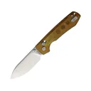 Vosteed Raccoon Crossbar Lock Pocket Knife 3.25" Drop Point Nitro-V Satin Blade Ultem Handle Amber - Vosteed