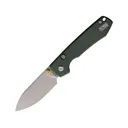 Vosteed Raccoon Top Liner Lock Pocket Knife 3.25" Drop Point Sandvik 14C28N Satin Blade Canvas Micarta Handle Green - Vosteed