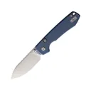 Vosteed Raccoon Top Liner Lock Pocket Knife 3.25" Drop Point Sandvik 14C28N Satin Blade Canvas Micarta Handle Blue - Vosteed