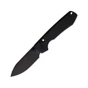 Vosteed Raccoon Crossbar Lock Pocket Knife 3.25" Drop Point Sandvik 14C28N Black Stonewash Blade Micarta Handle Black - Vosteed