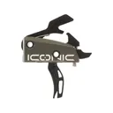 Rise Armament ICONIC AR-15, AR-10 Two Stage Trigger Curved Green - RISE Armament