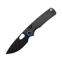 Vosteed Porcupine Pocket Knife 3" Drop Point Sandvik 14C28N Black Stonewash Blade Canvas Micarta Handle Black - Vosteed