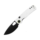 Vosteed Porcupine Pocket Knife 3" Drop Point Sandvik 14C28N Black Stonewash Blade G-10 Handle White - Vosteed