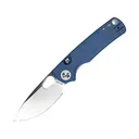 Vosteed Porcupine Pocket Knife 3" Drop Point Sandvik 14C28N Satin Blade Canvas Micarta Handle Blue - Vosteed