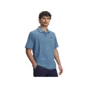 Under Armour Men's Matchplay Stripe Polo Blue Smoke/Midnight Navy Medium - Under Armour