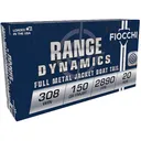 Fiocchi Range Dynamics 308 Winchester Ammo 150 Grain Full Metal Jacket Case of 200 (10 Boxes of 20) - Fiocchi