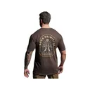 Born Primitive Men's Outdoor Mule Deer Badge Short Sleeve Crew Neck T Shirt Chestnut Large - Born Primitive