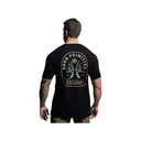Born Primitive Men's Outdoor Mule Deer Badge Short Sleeve Crew Neck T Shirt Black 2XL - Born Primitive