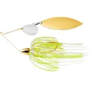 War Eagle Gold Frame Colorado Willow Spinnerbait 1/2oz Hot White Chartreuse Nickel/Gold - War Eagle