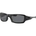 Oakley Men's SI Fives Squared Sunglasses Tonal USA Matte Black Frame Gray Lens - Oakley