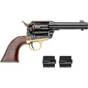 Pietta King Trio 38 Super Revolver 4.75" Blued Barrel 6 Round Wood Grip 3 Cylinders - Pietta