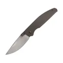 Jack Wolf Knives Tango Pocket Knife 3.02" Drop Point CPM-S90V Satin Blade Titanium Handle Gray - Jack Wolf Knives