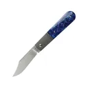Jack Wolf Knives Primo Jack Pocket Knife 3.26" Clip Point CPM-S90V Satin Blade Kirinite Handle Crystal Lake - Jack Wolf Knives