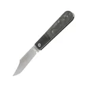Jack Wolf Knives Big Bro Jack Pocket Knife 2.94" Clip Point CPM-S90V Satin Blade Fat Carbon Handle Black Dunes - Jack Wolf Knives