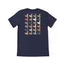 MeatEater Men's Fox Squirrels Short Sleeve Crew Neck T Shirt Navy Heather 2XL - Meateater