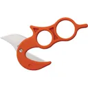 Wyoming Knife Field Dressing Fixed Blade Knife 4.25" Skinner with Gut Hook Surgical Satin Blade Fiberglass Reinforced Nylon (FRN) Handle Orange - Wyoming Knife