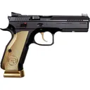 CZ Shadow 2 Gold Digger Optics Ready 9mm Luger Pistol 4.89" Barrel 19+1 Round Black Nitride Slide Gold Grip Nitride Frame - CZ USA