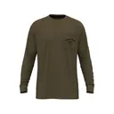 Vortex Optics Men's Outland Heavyweight Long Sleeve Crew Neck T Shirt Dark Olive Large - Vortex Optics