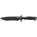 TOPS Knives Operator 7 Blackout Edition Fixed Blade Knife 7.25" Drop Point 1075 Black Traction Blade Canvas Micarta/G-10 Handle Black - TOPS Knives