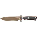 TOPS Knives Operator 7 Fixed Blade Knife 7.25" Drop Point 1075 Midnight Bronze Blade Canvas Micarta/G-10 Handle Black - TOPS Knives