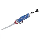Cuda Electric Fillet Knife Kit 8" Fully Serrated Fillet 420 Gray PVD Blade Synthetic Handle Blue - Cuda