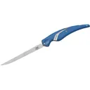 Cuda Titanium Bonded Folding Fillet Knife 6.5" Fillet German 4116 Stainless Titanium Blade Synthetic Handle Blue - Cuda