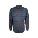 MidwayUSA Men's Flannel Shirt Navy/Tan Large - Midwayusa