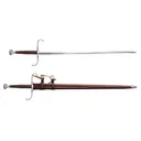 Cold Steel German Long Sword 35.5" 1060 Carbon Steel Blade Steel Handle - Cold Steel
