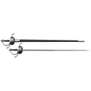 Cold Steel Ribbed Shell Swept Hilt Rapier Sword 41-1/2" 1055 Carbon Steel Blade Leather Wrapped Handle Black - Cold Steel