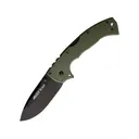 Cold Steel 4-Max Scout Pocket Knife 4" Drop Point AUS-10 Black Blade Griv-Ex Handle OD Green - Cold Steel