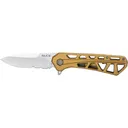 Buck Knives 812 Trace Folding Knife 3.23" Partially Serrated Drop Point 7Cr17MoV Satin Blade Anodized Aluminum Handle Bronze - Buck Knives