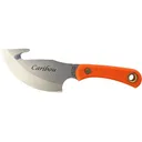 Knives of Alaska Caribou Fixed Blade Knife 3.5" Skinner with Gut Hook D2 Satin Blade SureGrip Handle Orange - Knives Of Alaska