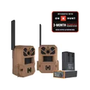 Moultrie Edge 3 Cellular Trail Camera 2PK with Power Mag + Lithium Batteries - Moultrie