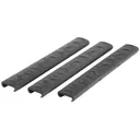 Hexmag Slim Line Low Profile Picatinny Rail Cover 18-Slot Polymer Black 3PK - HEXMAG