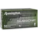 Remington Subsonic 9mm Luger Ammo 147 Grain Flat Nose Case of 500 (10 Boxes of 50) - Remington