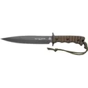TOPS Knives Wild Pig Hunter Fixed Blade Knife 7.5" Spear Point 1095 Sniper Gray Blade Canvas Micarta Handle Green - TOPS Knives