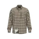 Orvis Men's Flat Creek Tech Flannel Shirt Hazlenut/Aqua 2XL - Orvis