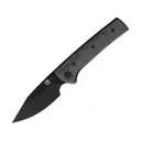 Chaves Knives Scapegoat Street Pocket Knife 3.5" Clip Point ELMAX Black PVD Blade Micarta Handle Black - Chaves Knives
