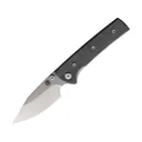Chaves Knives Scapegoat Street Pocket Knife 3.5" Clip Point ELMAX Satin Blade Micarta Handle Black - Chaves Knives