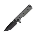 Chaves Knives TAK Pocket Knife 2.63" Tanto Point ELMAX Black PVD Blade Micarta Handle Black - Chaves Knives